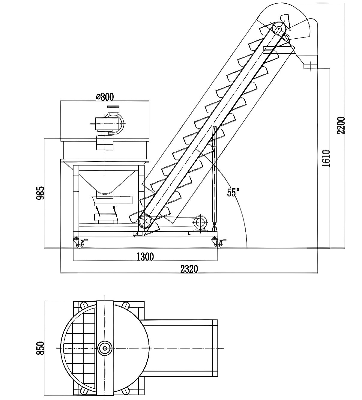APT-T5 Stirring Bucket Conveyor